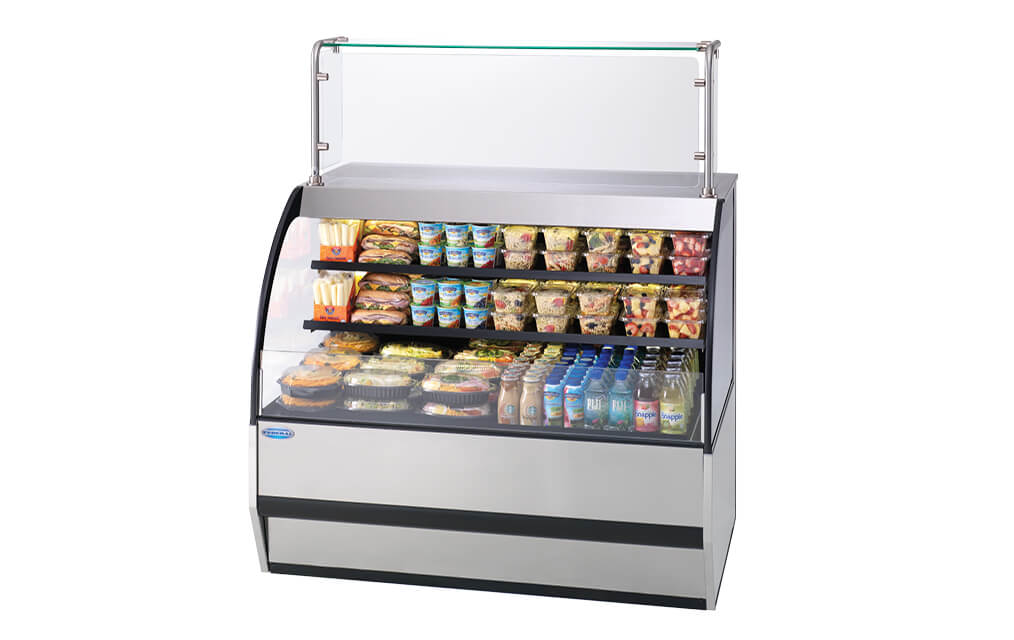 VERSATILE SERVICE TOP OVER REFRIGERATED SELF-SERVE DELI, SSRVS-5952 STAINLESS STEEL FRONT VIEW